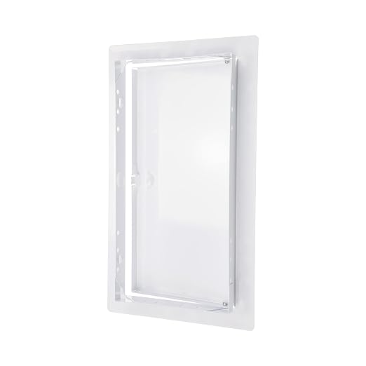 6" x 12" White Metal Access Panel - Wall Access Panel for Drywall - Hidden Wire Cover for Wall Covering Panels - Plumbing, Electricity, Heating Alarm, Bathroom, Dry Wall Hole Cover