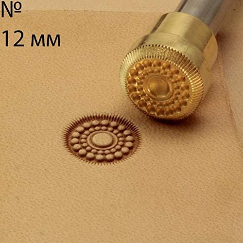 DandS ltd Leather Stamp Tool, Flower center, Professional Steel Craft Tool for Leatherworking, Embossing, Carving & Stamping Leather Projects, Belts, Wallets & DIY Projects Compatible with Mallet #183