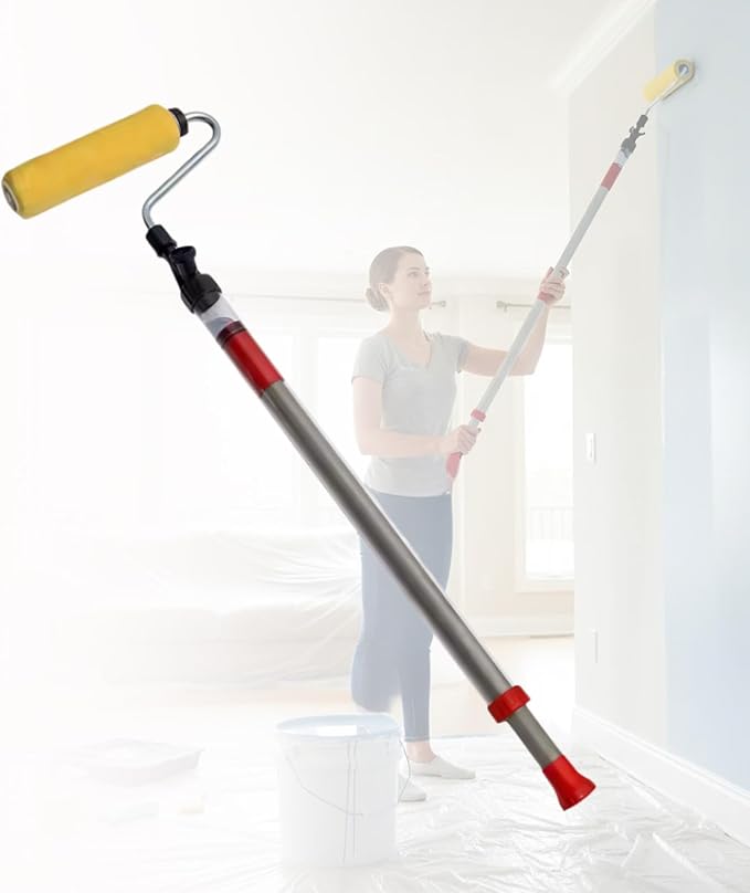 Self-Priming Roller Brush Machine, Suction-Type Paint Roller Machine, Latex Roller Brush Machine, for Shopping Mall Decoration and Construction Site Wall Painting