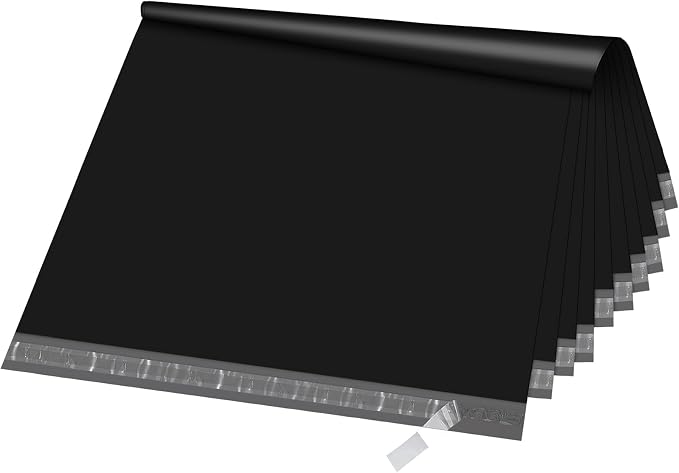 Fuxury Extra Large Poly Mailers 24x36" 25 Pc, XXL Jumbo Shipping Bags,Black | 2.5 Mil Thick,Opaque Mailers Poly Bags,Self Seal Mailing Envelopes Large For Oversized Clothing Business,Boutique & Online