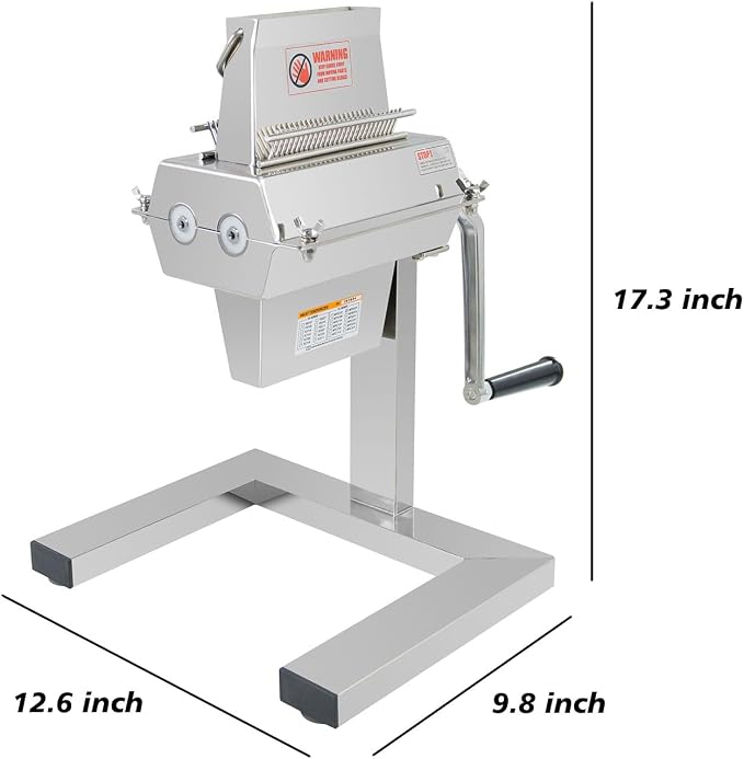 Hakka Commercial Meat Tenderizer, Manual Meat Tenderizer Machine Stainess Steel 5 inch/125mm 27 Knife Meat Flatten Tool for Steak