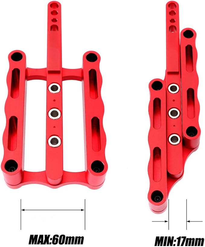 Joywayus Self Centering Dowelling Jig, Imperial Standard 1/4"5/16"3/8" Dowels Jig Accessories, Wood Dowel Hole Drilling Guide Woodworking Tools Positioner Locator Update Wavy