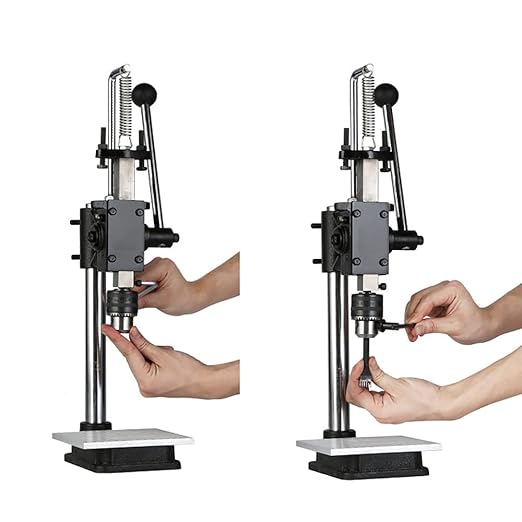 Leather Hole Puncher Hand Punching Machine Manual Press Puncher Punch Tools for DIY Craft, Black
