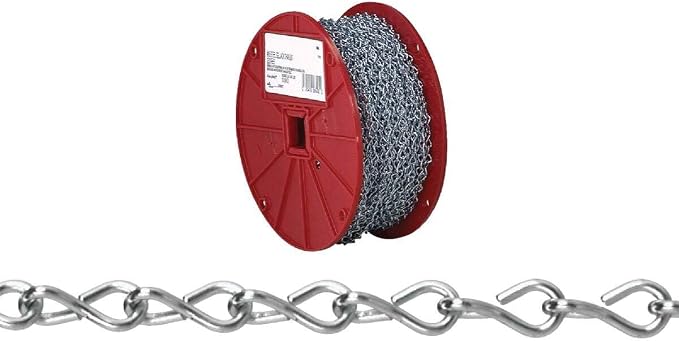 Campbell Tool Chain Single Jack Link #12 Zinc Plated 100' Per Roll