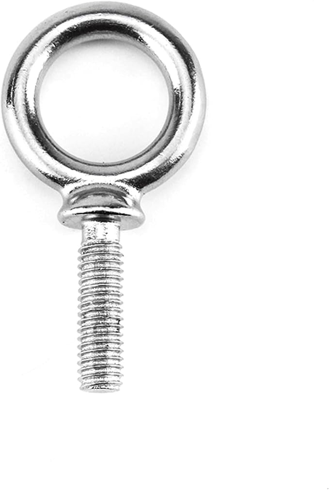 QWORK Eye Bolt, 10 Pack 3/8" x 1-1/4" UNC Marine Grade Stainless Steel Lifting Ring Threaded Eyebolts