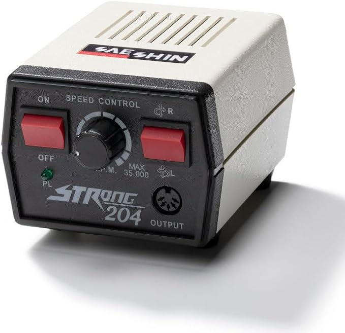 Superdental Micromotor Strong 204+102L Grinding Machine 35000RPM for Nail/Gem/Emerald/Wood/Jewelry