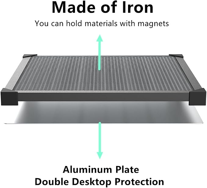 Creality Honeycomb Laser Bed for Laser Engraver and Cutter Machine | Honeycomb Platform with Aluminum Panel, Size：19.7" * 19.7"