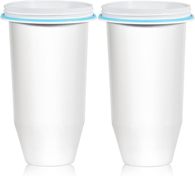 0 TDS 6-Stage Water Filter Replacement for Zero Pitchers, 2-Pack | Removes 99% of heavy metals & impurities. Perfectly fits ZR-001, ZR-017, ZR-004, and more.