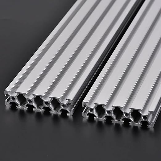 IXGNIJ 20 Series T Slot 2080 Aluminum Extrusion Profile 48'',European Standard Anodized Linear Rail for 3D Printer Parts and CNC DIY Silver 1220mmX2