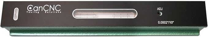 Accusize Industrial Tools 12 inch Professional Master Precision Level in Fitted Box, Accuracy 0.0002''/10'', S908-C612 | 0.0002"/10" Accuracy, V-Grooved Base, Cross Test Vial, Cast Iron, B: 1.830", C: 1.574", D: 1.890", S908-C612