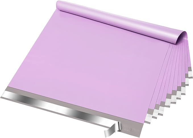 Fuxury Large Poly Mailers 24x24'' 100Pcs, Shipping Bags for Clothing Purple | Strong Adhesive Shipping Envelopes for Small Business Suppliers, Self Seal Mailers Poly Bags Mailing Bags