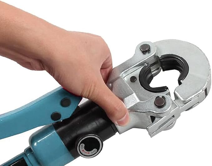 Hydraulic Copper Tube Crimping Tool, Copper Pipe Fittings Crimping Plumbing Tools, Crimper Plumbing Pressing Tool, with 1/2", 3/4" and 1" Jaws