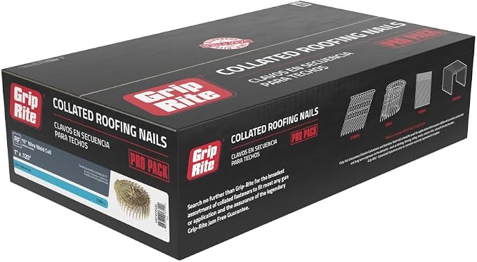 Grip Rite GRCR2DGAL 1" by 15° Galvanized Coil Roofing Nail (7, 200per Box)