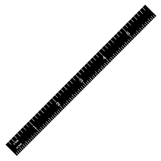 PEC Tools 6-inch Flexible Metal Ruler (3 Pack), High Contrast Machinist Rule, 4R Graduation (1/8", 1/16", 1/32", 1/64"), 6" Stainless Steel Ruler with Black Chrome Finish, Easy to Read, Made in USA