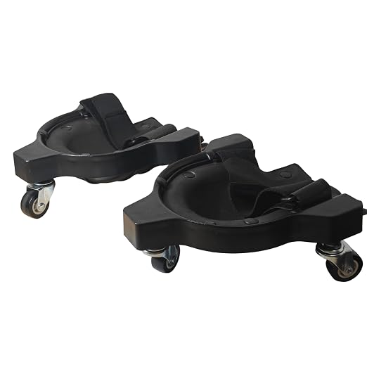 Professional Heavy-Duty Knee Rollers with Smooth-Rolling Casters & Gel Cushion – 360° Glide Mobility, Secure Fit, Work-Grade Protection for Adults, Black, One Size