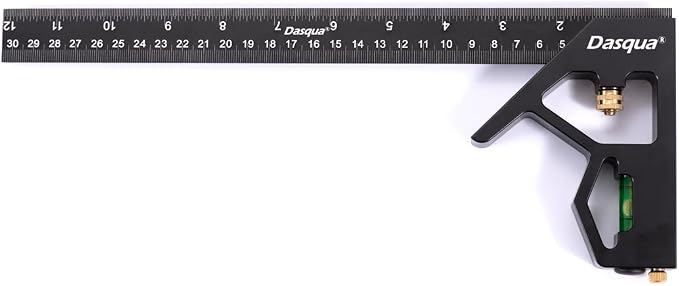 Accusize Industrial Tools 5pc Marking Black Precision Layout Solution, 2805-1406 | CNC Machined Black Anodized Aluminum, Laser-Engraved Scales, Ground Measuring Face, High Accuracy and Repeatability