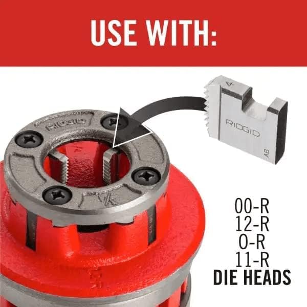 RIDGID 37835 Manual Threader Pipe Dies, Right-Handed Alloy NPT Pipe Dies with Nominal Pipe Size of 1-Inch for Ratchet Threaders or 3-Way Pipe Threaders