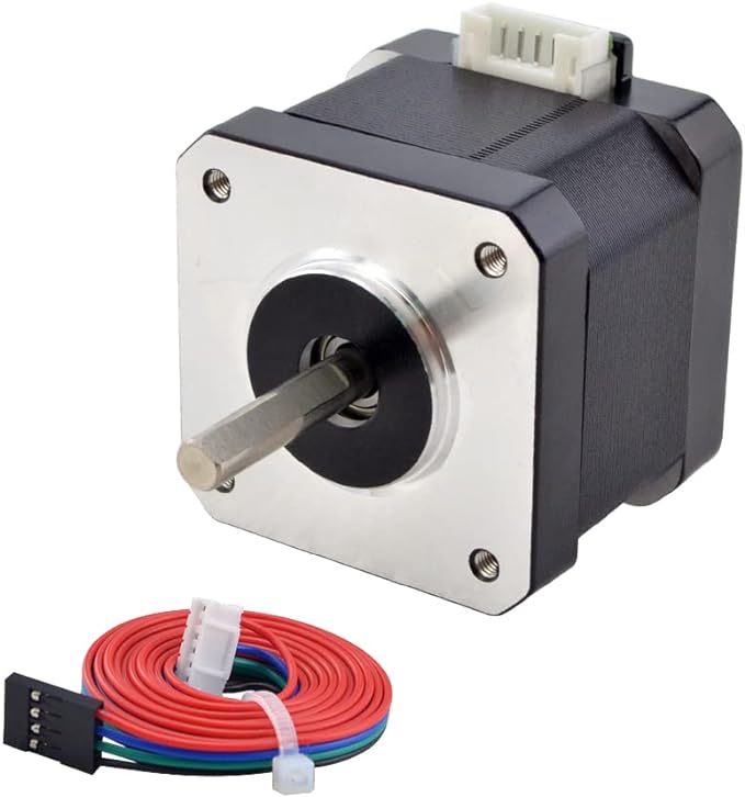 STEPPERONLINE 0.9deg Nema 17 Stepper Motor Bipolar 1.5A 30Ncm with 1 Meter Cable for 3D Printer CNC
