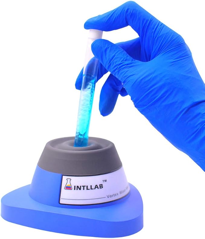 INTLLAB Lab Vortex Mixer, Touch Function Lab Vortexer, Gel Polish, Eyelash Adhesives, Acylic Paints, Test Tubes and Centrifuge Tubes