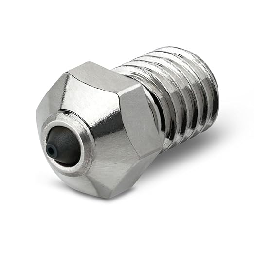Diamond PCD Nozzle 0.6mm for E3D V6 Hotend, Prusa i3 MK3S / MINI, Anycubic i3 Mega/Kobra/Kobra Neo 3D Printer and More, Hardened High Precision, Nickel Plated Copper
