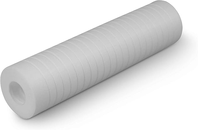 Grooved Sediment Water Filter Cartridge by Ronaqua 10"x 2.5", Four Layers of Filtration, Removes Sand, Dirt, Silt, Rust, made from Polypropylene (25 Pack, 1 Micron)