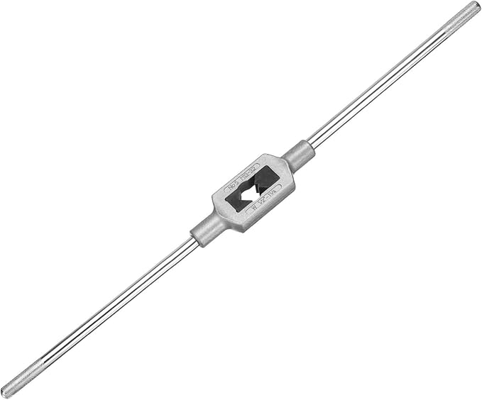 Uxcell Adjustable Tap Wrench Handle for Metric M13-M32 W1/2-1-1/4, Thread Holder Reamer Hand Tapping Tool for Machinist Repair, Medium Carbon Steel With Nickel Plated