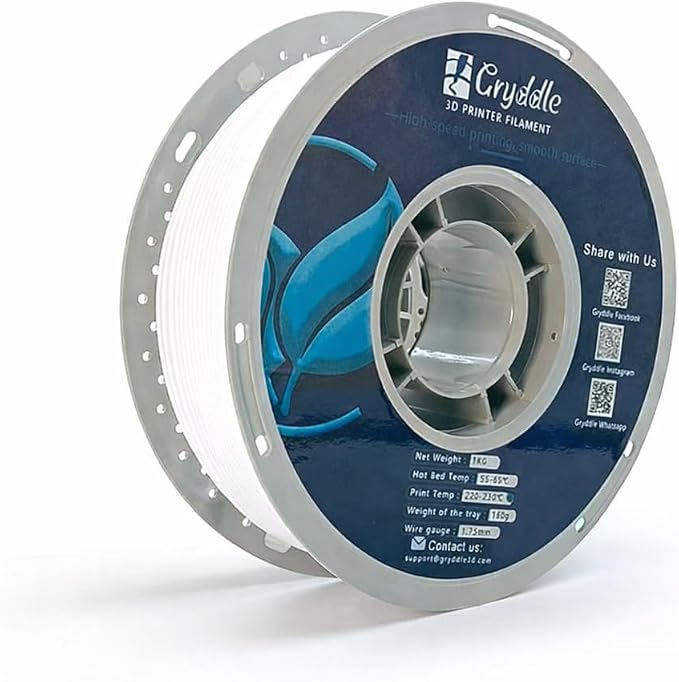 PETG 3D Printer Filament,1.75 mm 1KG (2.2lbs) ±0.07 mm High Precision, Dimensional Accuracy,High Toughness & Heat Resistance, Widely Compatible with FDM Printers