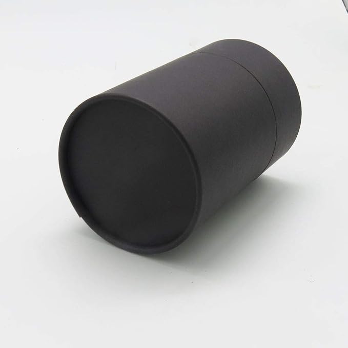 WENPACK 12Pack Paperboard Tube Jar with Lid Round Cardboard Can Packaging Bottle Box Container (2.44" D*4.4" H, Black)