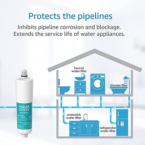 AQUA CREST AP431 AP430SS Whole House Scale Inhibitor Inline Water System and AP431 Replacement Cartridge, Bundle