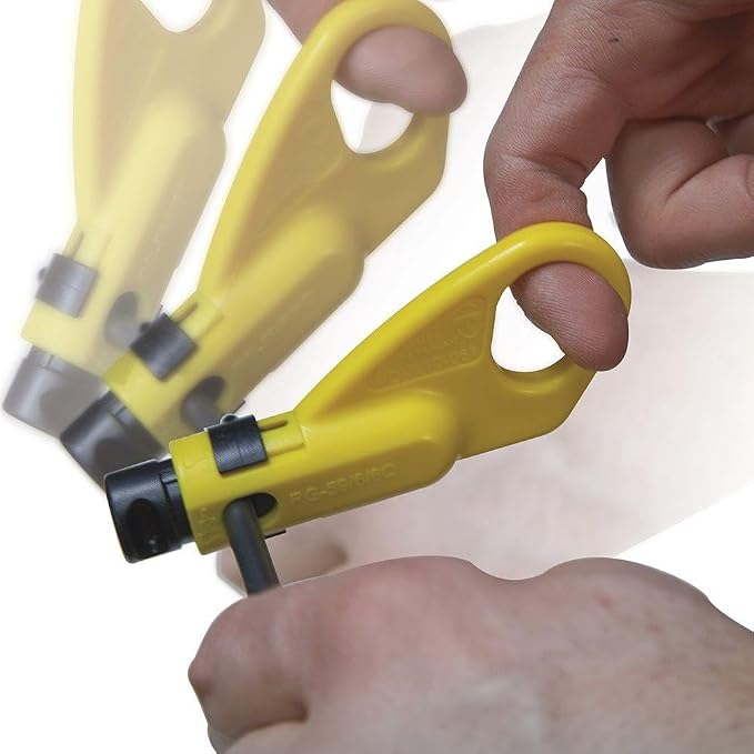 Klein Tools 80151 Coax Cable Compression Crimper and Stripper Set with 10-Pack of RG6/6Q F-Connectors for Fast and Reliable Installation, 3-Piece