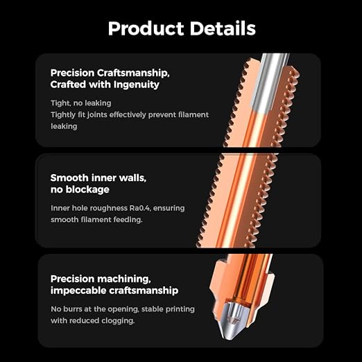 Creality Official K1C/ K1 SE Nozzle, 0.4mm 1PCS Quick-Swap 3D Printer Nozzle Kit, Copper Alloy and Hardened Steel Nozzle Suitable for Creality K1C, K1 SE, K2 SE, Ender 3 V3, Ender 3 V3 Plus