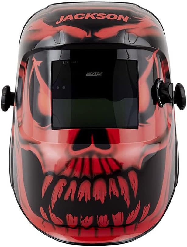 Jackson Safety Premium Graphic Welding Hood with ADF - Ultra Lightweight Auto Darkening Welding Helmet - ANSI Z87.1 (Multiple Styles)