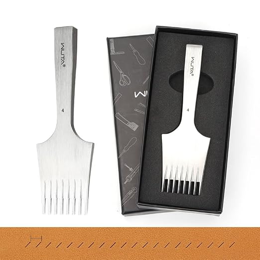 WUTA Leather Chisel All-Polished Die-Steel Puncher French Style Pricking Iron Sharp Leather Punching Tool Kits