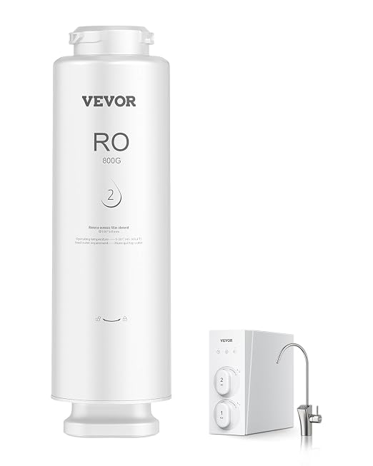 VEVOR Reverse Osmosis Filter, 11-stage Reverse Osmosis Water Filter Replacement, Compatible with SS-005 800 GPD Under Sink Water Filter, 24 Months RO Filter Cartridge, Reduces Lead & Chlorine, Rust