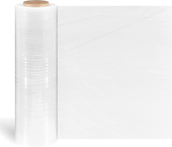 Staples Stretch Wrap, 80 Gauge, 18” x 1500’, Clear Pallet Stretch Film for Secure Wrapping & Shipping — 4 Rolls per Case