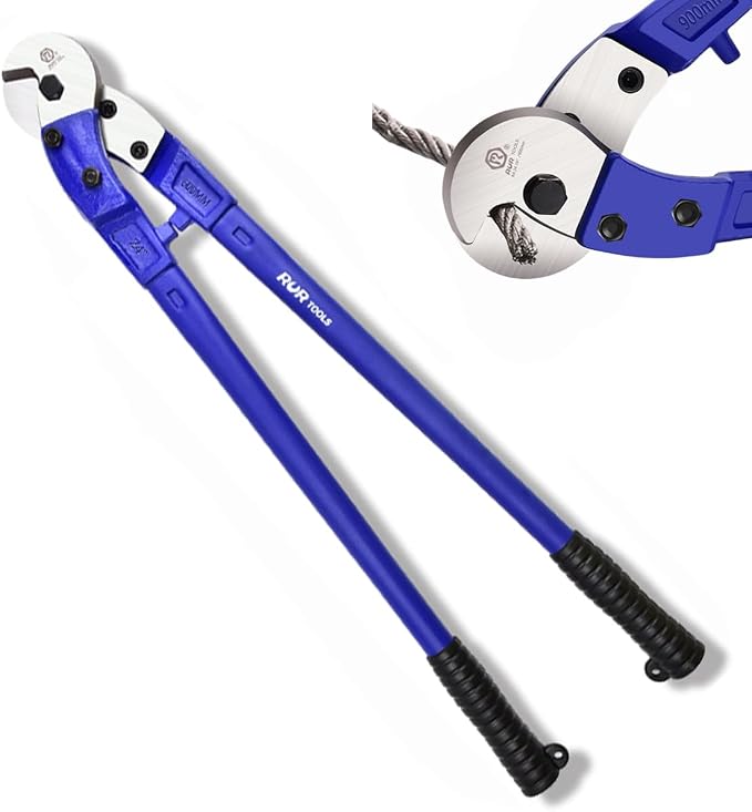 Wire Cutters 24 inch | Wire Rope Cutter Heavy Duty | Industrial-Grade Wire Cutter Pliers, Forged from T8 Alloy Steel, Hardness HRC62, Sharp Cutting. for Stainless Steel Wire, Hard Wire Ropes