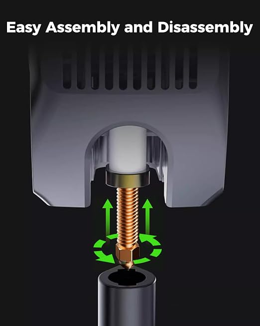 Creality Phaetus K2 Plus Silicon Carbide Nozzle, 0.4mm Quick-Swap 3D Printing Nozzle Specially for Carbon Fiber, Wood, Glass Fiber Filament, Suit for 3D Printer K2 Plus, K2, K2 Pro, Creality Hi