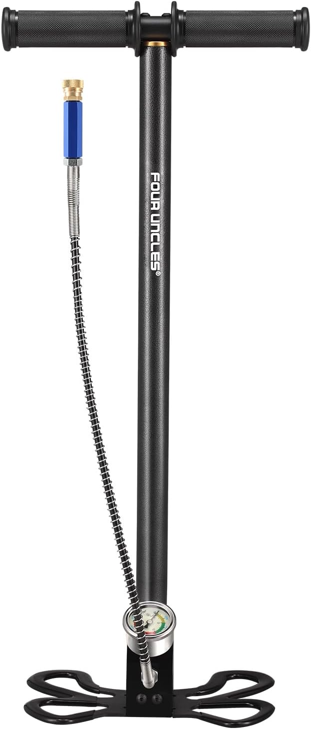 FOUR UNCLES PCP Pump for Air Gun - 3 Stage PCP Hand Pump 4500Psi/30MPA, High Pressure Hand Pump for Air Rifle, Air Gun Tools