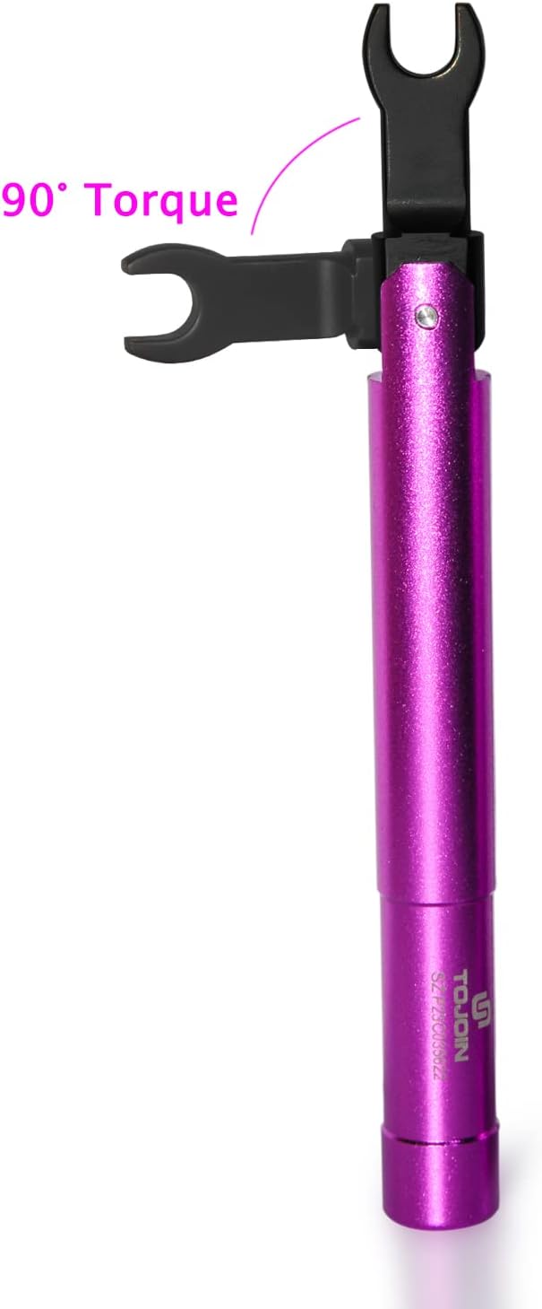 TOJOIN 2 pcs SMA Torque Wrench for RF Connector 8 in·lbs (0.9 N·m) Opening 8mm (5/16") for SMA 3.5mm/2.92mm Adapter Convertor Portable Spanner for Professionals Industry Purple