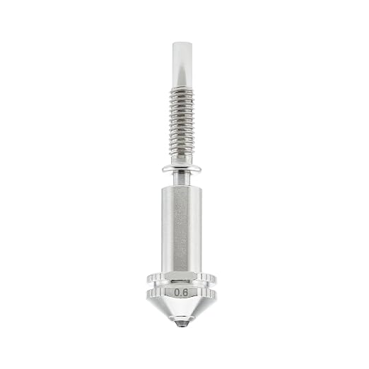 Rapid Change Tungsten Carbide Nozzle 0.6mm for E3D Revo HotEnd, Less Brittle, High Thermal Conductivity Abrasion Resistance for Precision Additive Manufacturing