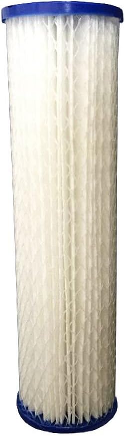 WFD, WF-PE1020 2.5"x9-3/4" 20 Micron Pleated Sediment Water Filter Cartridge, Fits in 10" Standard Size Housings of Undersink RO or Filtration Systems (4 Pack, 20 Micron)