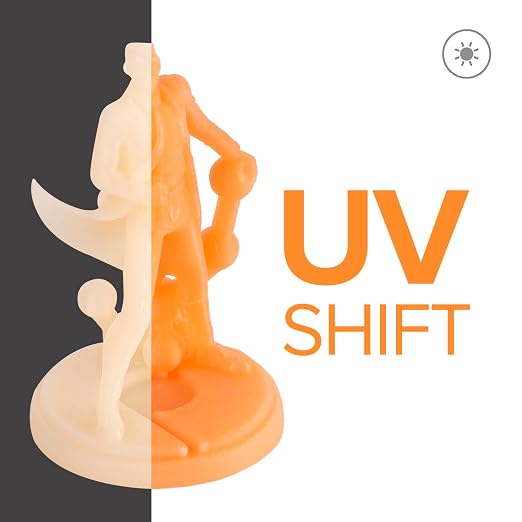 Polymaker Panchroma UV Shift PLA Filament 1.75mm, 1kg, Natural/Orange | Neatly Wound, Color Changing PLA, Easy Print & Smooth Feeding, Compatible with Bambu Lab & Most 3D Printers