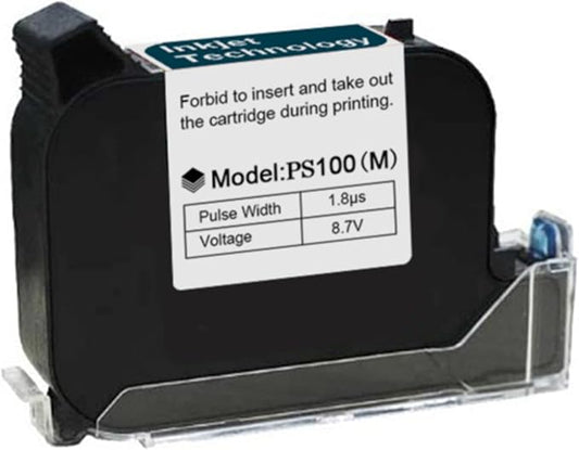 Phezer Original 42ml Black Quick Dry Solvent Ink Cartridge Replacement for 0.5inch/12.7mm Handheld Mini Inkjet Printers PC11 (Black)