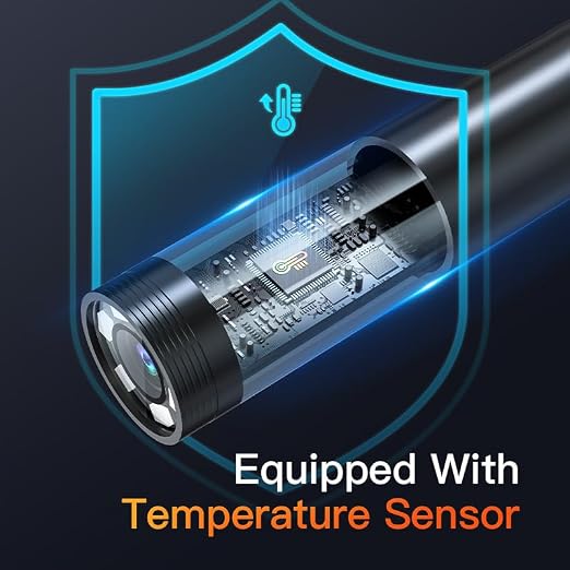 Borescope with Dual Cameras Rotating 360°, 5.0 MP Pixel HD Camera, 5 Inch IPS Screen, 16.5 ft Snake Pipe Inspection Endoscope for Automotive and Aircraft Mechanical Video Inspection Scope
