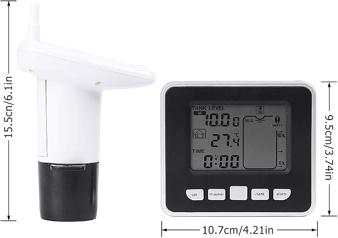 Ultrasonic Liquid Depth Level Meter Water Level Temperature Sensor