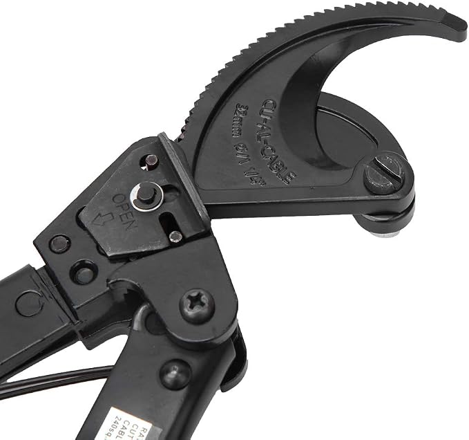 Astibym Cable Cutter Red Handle Ratchet Cable Cutter High Hardness for Solid Wire for Strand Wire(HS 325A),Bolt Cutters