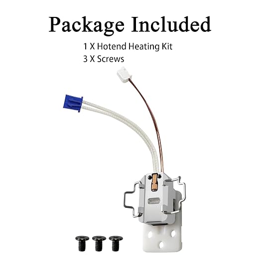 Hotend Heating Assembly Kit Base Clip for Anycubic Kobra S1 Max 3D Printer | Hot End Heat Assembly with Thermistor & Heater Cartridge, Ceramic Zirconia Insulated Base, 2200°C Heat-Resistant, Quick-Swap