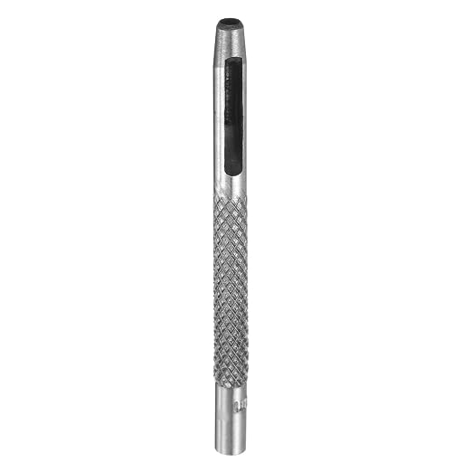 HARFINGTON Leather Round Hole Punch, 3.5mm Hollow Hole Puncher Cutter Carbon Steel Circle Hole Punching Cutting Tool for Belt/DIY Leather Craft