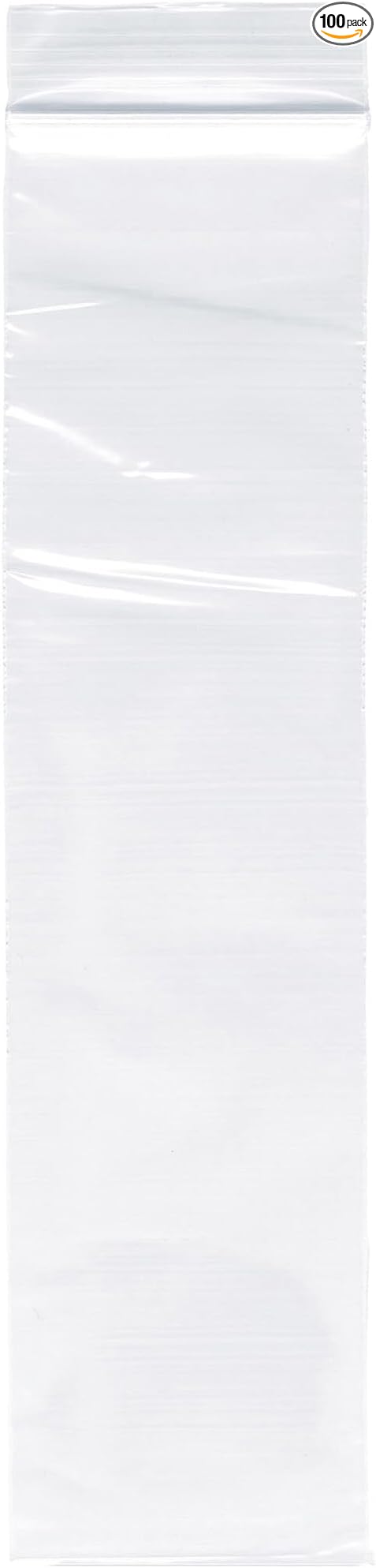 Plymor 2" x 9" (Pack of 100), 2 Mil Zipper Reclosable Plastic Bags