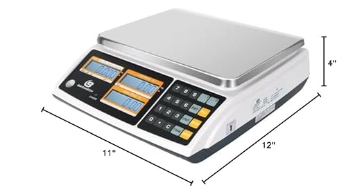Price Computing Scale NTEP Certified for Legal Trade, Commercial Grade with Dual LCD Display, 60lb Stainless Steel Platform for Meat Shop, Deli, Produce Farmers Market COC#21-001